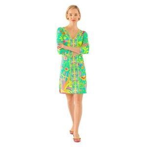 Gretchen Scott Jersey Bordertown Dress - Hummingbird Heaven Sz M